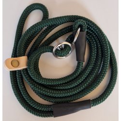 Den Moderne Gemina retriever line med indvendig metalstop  og udvendig lderstop 150 cm  8/10 mm